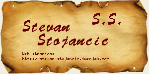 Stevan Stojančić vizit kartica